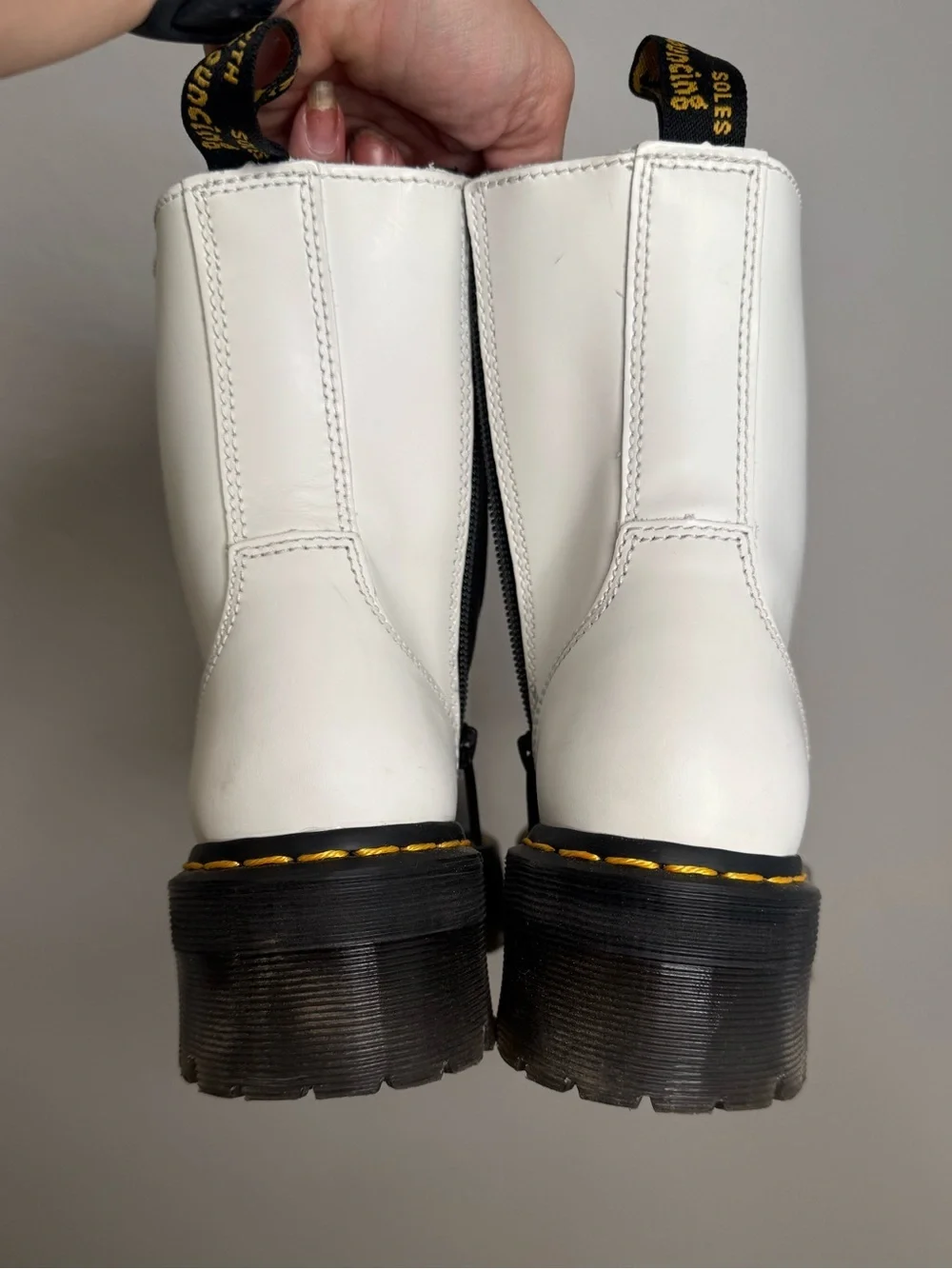 Dr. Martens White Jadon Platform Boots Women’s Size US 7 EU 38